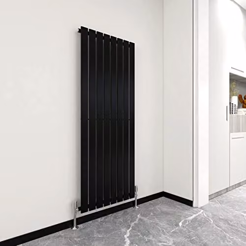MCC Direct Designer Flat Panel Central Heating Radiator, Black, H 160 x W 54.4 cm – 1