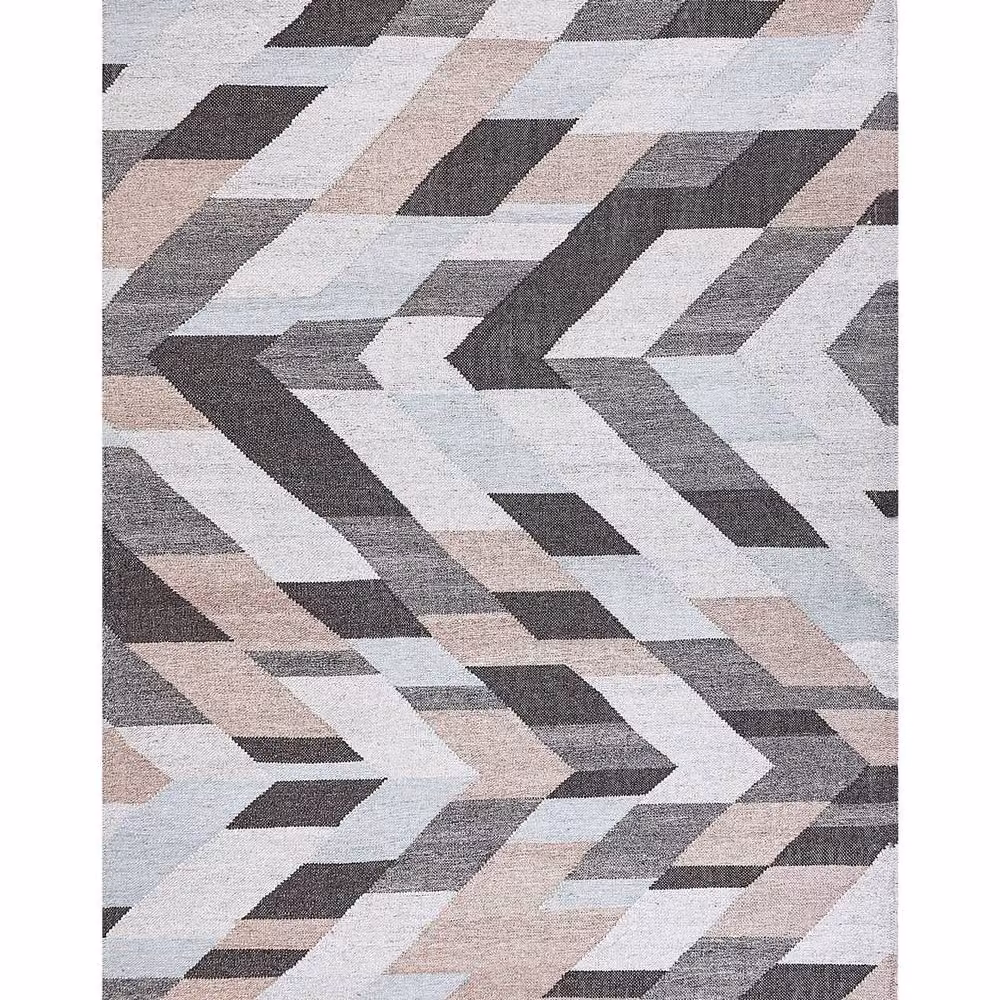 Wyld and Coco Boho Nest Handwoven Jute and Cotton Geometric Rug with Fringes, Multicolour, W: 140 cm, L: 200 cm – 2