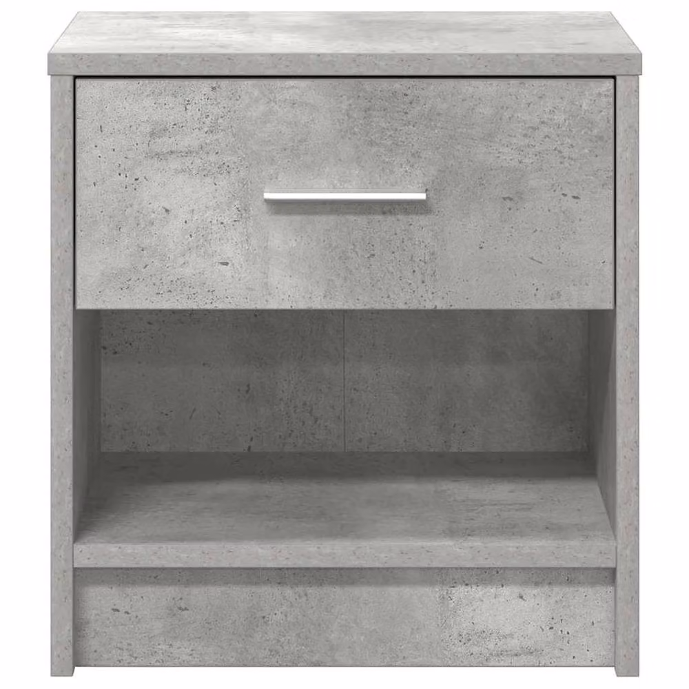 Berkfield Home Durable Bedside Cabinets, 2 Pack, Concrete Grey, W: 39 cm, D: 28 cm, H: 41 cm – 2
