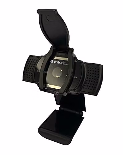 Verbatim Full HD 1080p Webcam with Microphone and Auto Focus in Black – 1