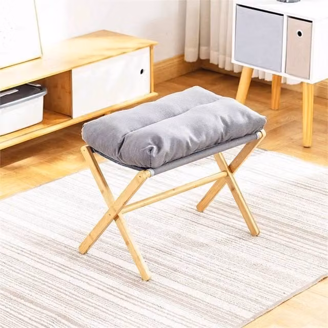 SPETLEK Foldable Under Desk Footstool Chair in Grey – 1