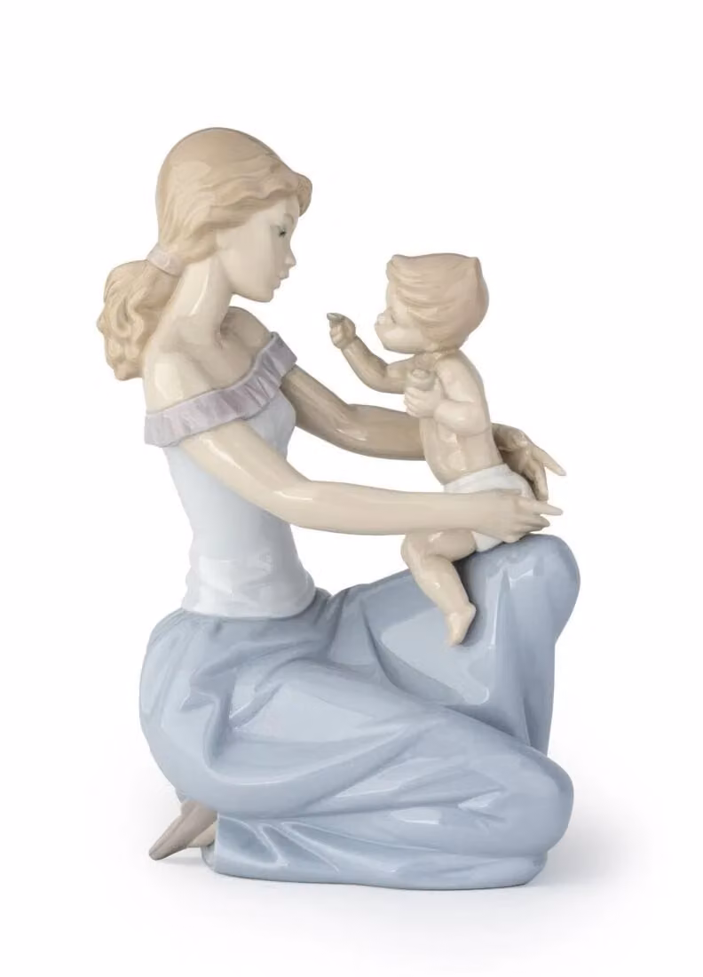 Lladró One for You One for Me Mother Porcelain Figurine in Multicolour
