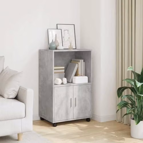 vidaXL Rolling Cabinet in Grey, W/D/H: 55 x 40 x 91 cm – 2