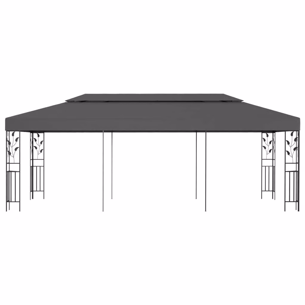 Berkfield Home Anthracite and Black Gazebo W: 600 cm, D: 300 cm, H: 270 cm – 2