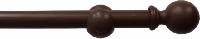 Caecus Natural Wooden Eyelet Curtain Pole, Brown, Length: 160 cm