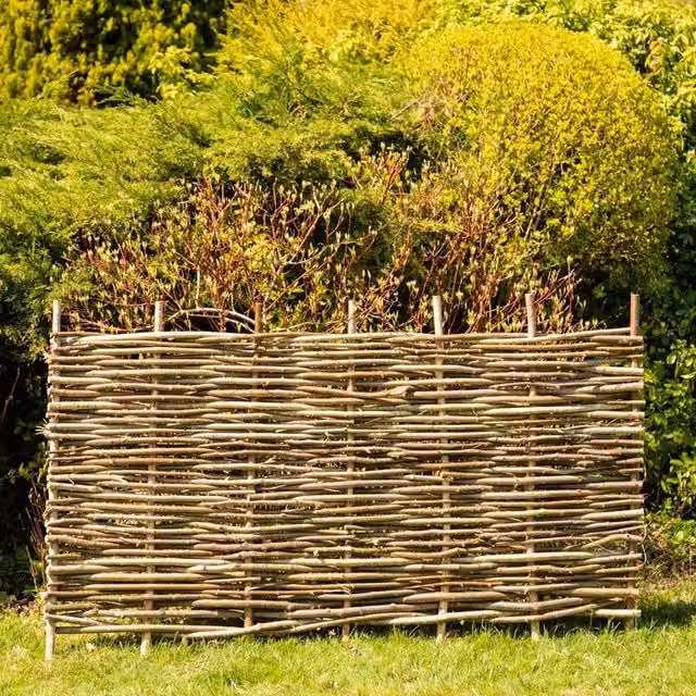 Primrose Premium Hazel Hurdle Woven Wattle Garden Fence Panel, Brown, H: 182.88 cm x W: 61 cm