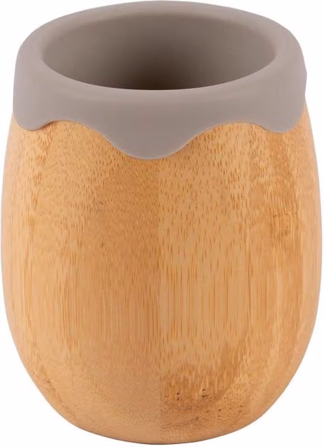 Tiny Dining Bamboo and Silicone Baby Trainer Tumbler, Grey, 130ml