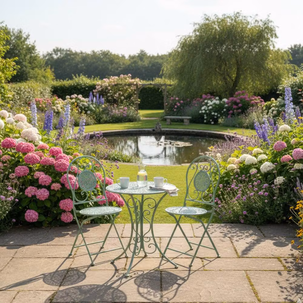 Madison & Mayfair Green Metal Bistro Set – 2