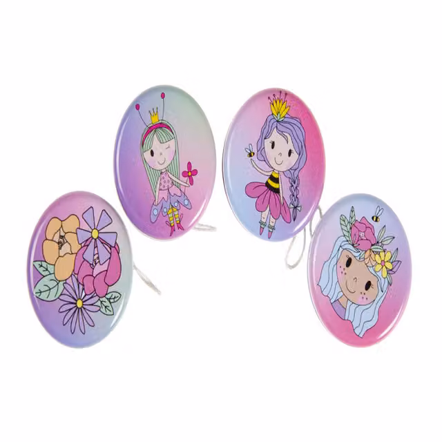 LG-Imports Pack of 12 Metal Princess Theme Return Tops in White and Multicolour