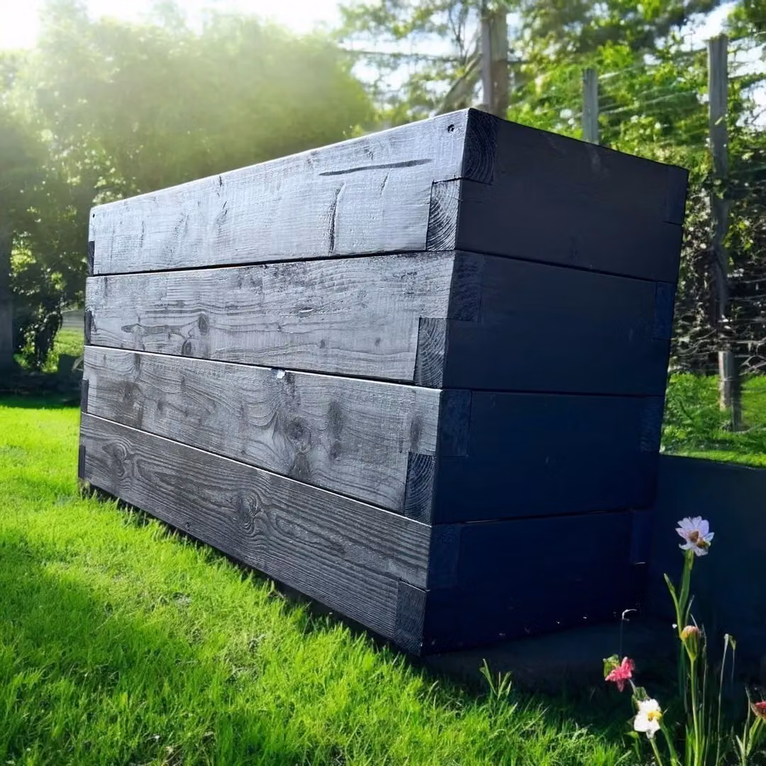 Buttercup Farm Suffolk Planter in Black or Multicolour, W: 40 cm, D: 150 cm, H: 60 cm – 4