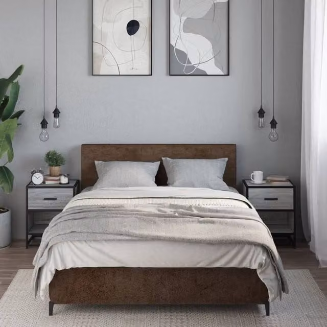 Berkfield Home Decorative Bedside Cabinets, 2 Piece Set, Grey Sonoma, W: 40 cm, D: 31 cm, H: 50 cm