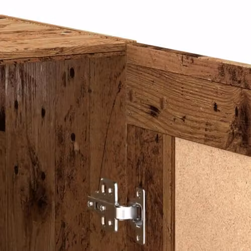 vidaXL Wall Mounted Cabinet in Old Wood Brown, W/D/H: 69.5 x 34 x 90 cm – 4