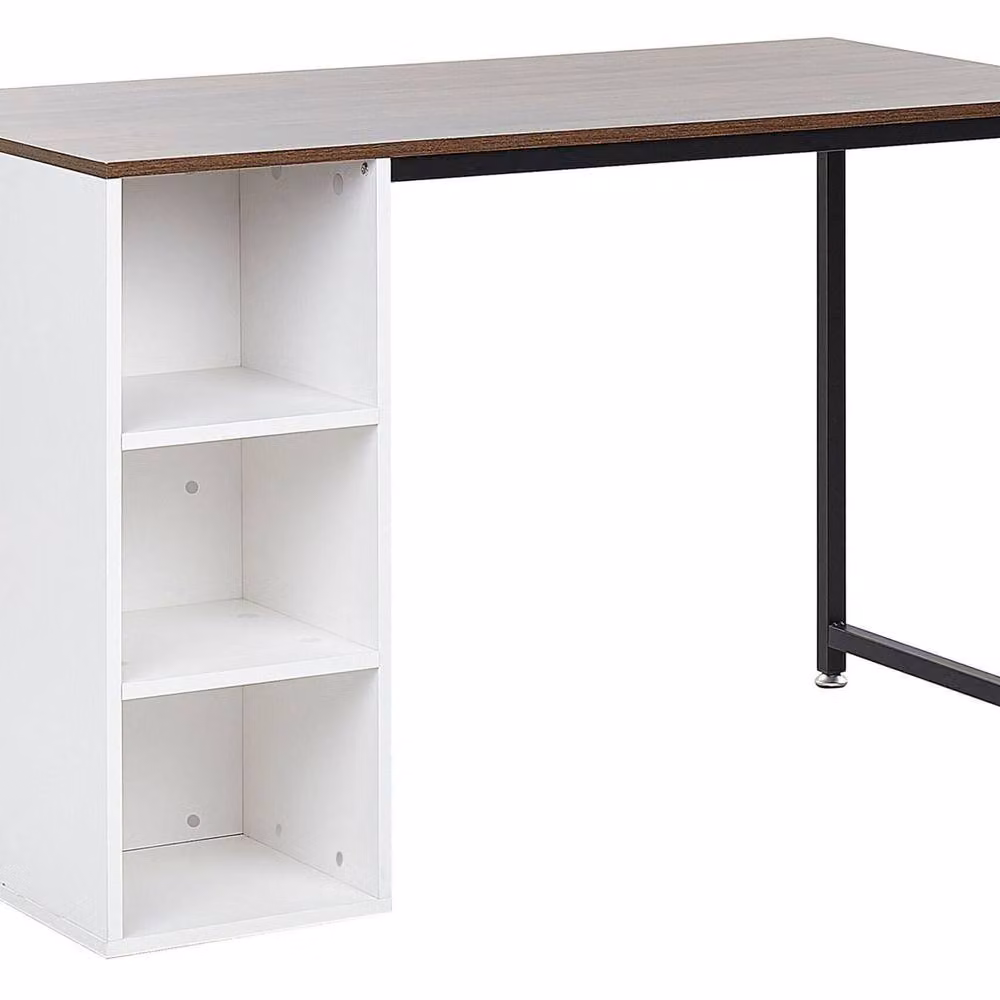 Wyld and Coco Industrial Writing Desk with Brown MDF Laminate Top and Black Metal Legs, W/D/H: 120 x 60 x 75 cm – 2