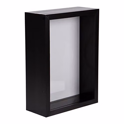 Nicola Spring Black 3D Shadow Box Deep Photo Frame, 5 x 7 inch, W/H: 12.7 x 17.8 cm
