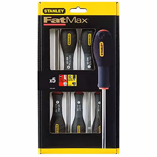 Stanley Fatmax 5 Piece Manual Screwdriver Set in Black and Multicolour – 2