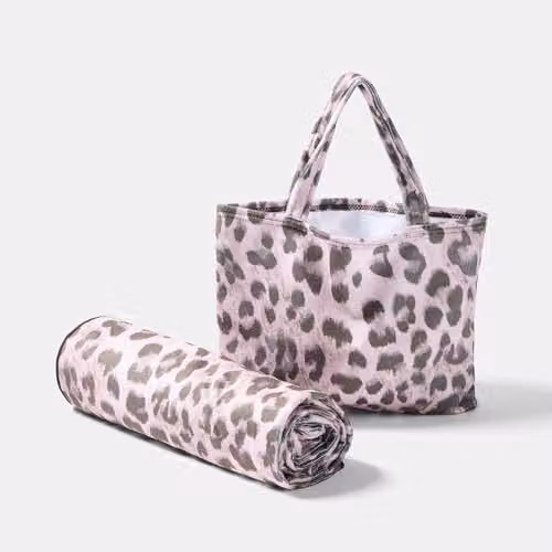 OHS Leopard Print Microfibre Beach Towel for Adults, Quick-Drying and Absorbent, Pink, W: 75 cm x L: 215 cm – 3