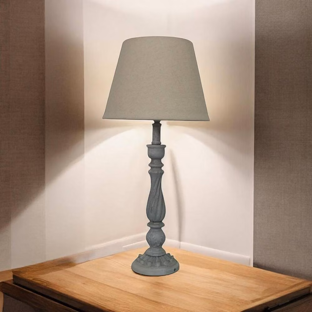 ii Minster Tabletop Lamp and Shade in Grey, W/D/H: 12 x 12 x 54 cm – 4