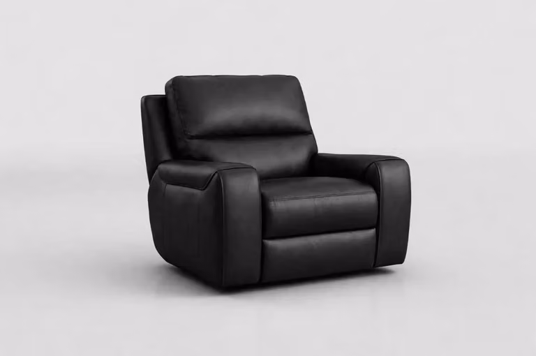 Lugo Power Recliner Armchair in Anthracite with Synthetic Leather Upholstery