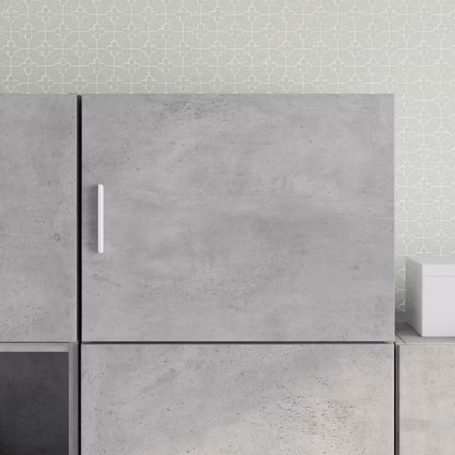 Berkfield Home Wall Mounted Cabinet in Concrete Grey, W: 50 cm, H: 42.5 cm, D: 40 cm