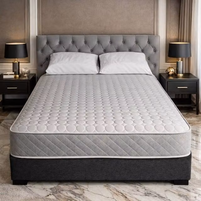Nexus Mattresses Ltd Hybrid Memory Foam and Open Coil Sprung Mattress in White, Small Single