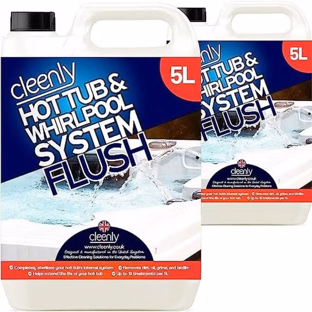 Cleenly Hot Tub Jacuzzi Spa Pool Whirlpool System Flush, White, 10kg