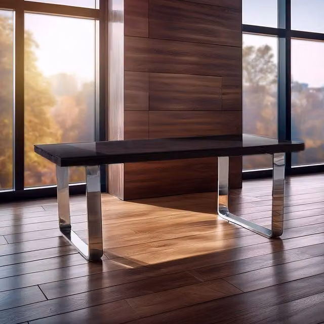 Orsina Kerala Modern Rectangular Dining Table with Glass Top and Black Pinewood Sled Base