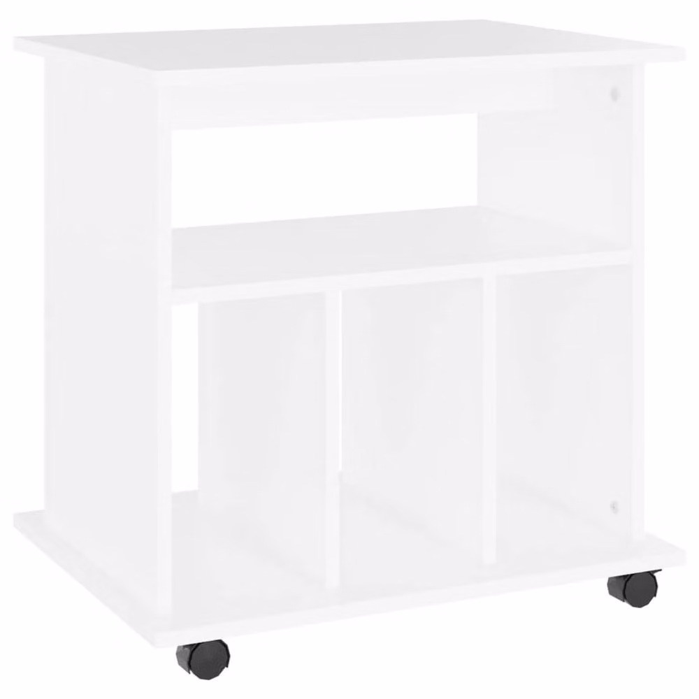 Berkfield Home Rolling Cabinet in White, W/D/H: 60 x 45 x 60 cm – 2