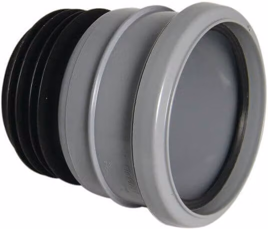 FloPlast Universal Adaptor Grey Ring Seal Soil PVC Pipe to Cast Iron or Clay Drainage