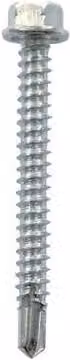 JCP Self-Drilling Metal Screws in Silver, 5.5 x 50 mm