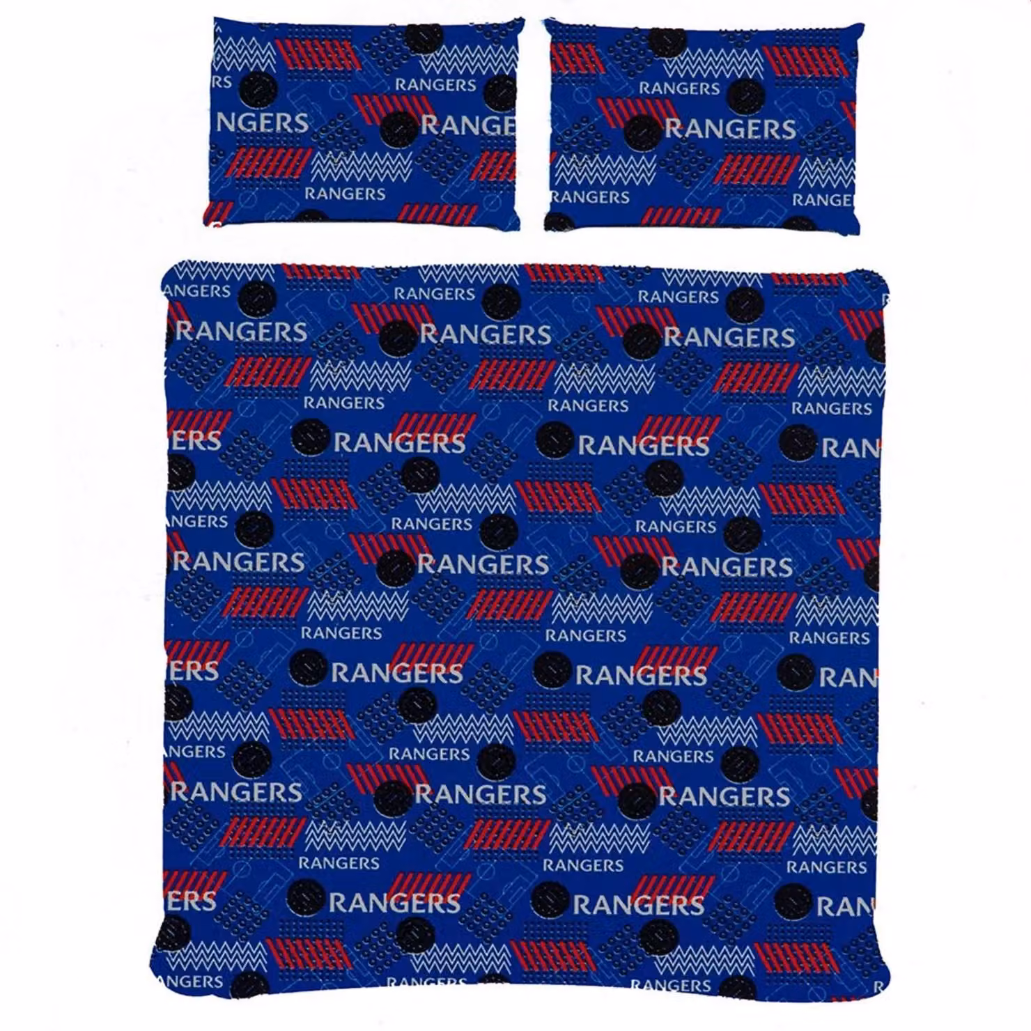 Rangers FC Reversible Pulse Duvet Cover and Pillowcase Set in Blue, W/D/H: 140 x 200 cm and 90 x 190 cm – 3
