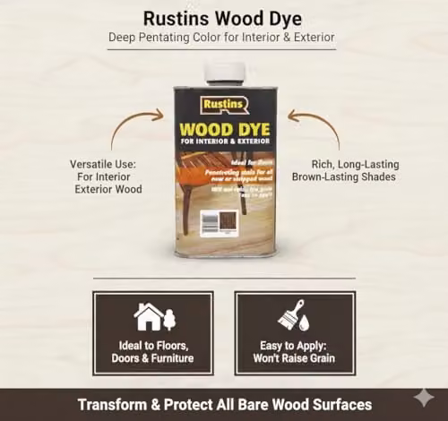 Rustins Wood Dye Brown Mahogany 250ml – 2