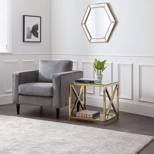 Julian Bowen Hayward Upholstered Armchair in Grey Fabric – 2