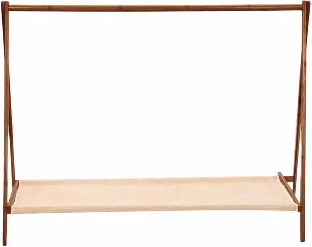 KORVIXA Childrens Clothes Rail Hanging Wardrobe Storage, Brown, W: 90 cm, H: 76 cm, D: 42.1 cm – 1