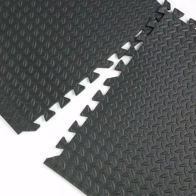 FK Sports 18 Piece Black EVA Interlocking Floor Mats
