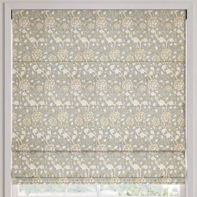 William Morris At Home Wild Tulip Made to Measure Blackout Roman Blind in Sage Green