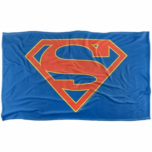 Warner Bros. Supergirl The TV Series Logo Silky Touch Super Soft Fleece Throw Blanket, Multicolour, W: 91.44 cm x L: 147 cm