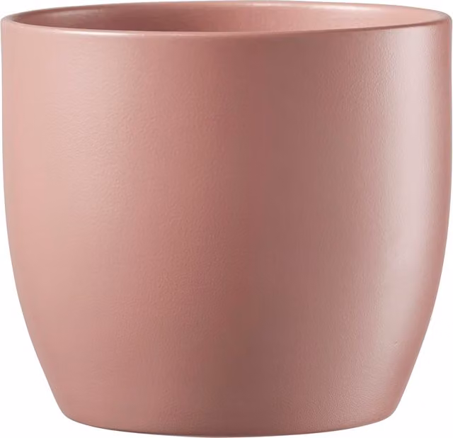 Soendgen Basel Ceramic Pot Cover in Grenadine Red/Pink, Diameter: 15 cm