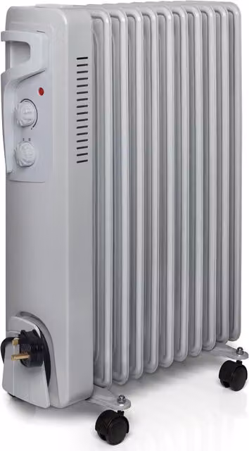 Futura 2500W Oil Filled Radiator, Portable Freestanding Electric Heater in Grey – 8