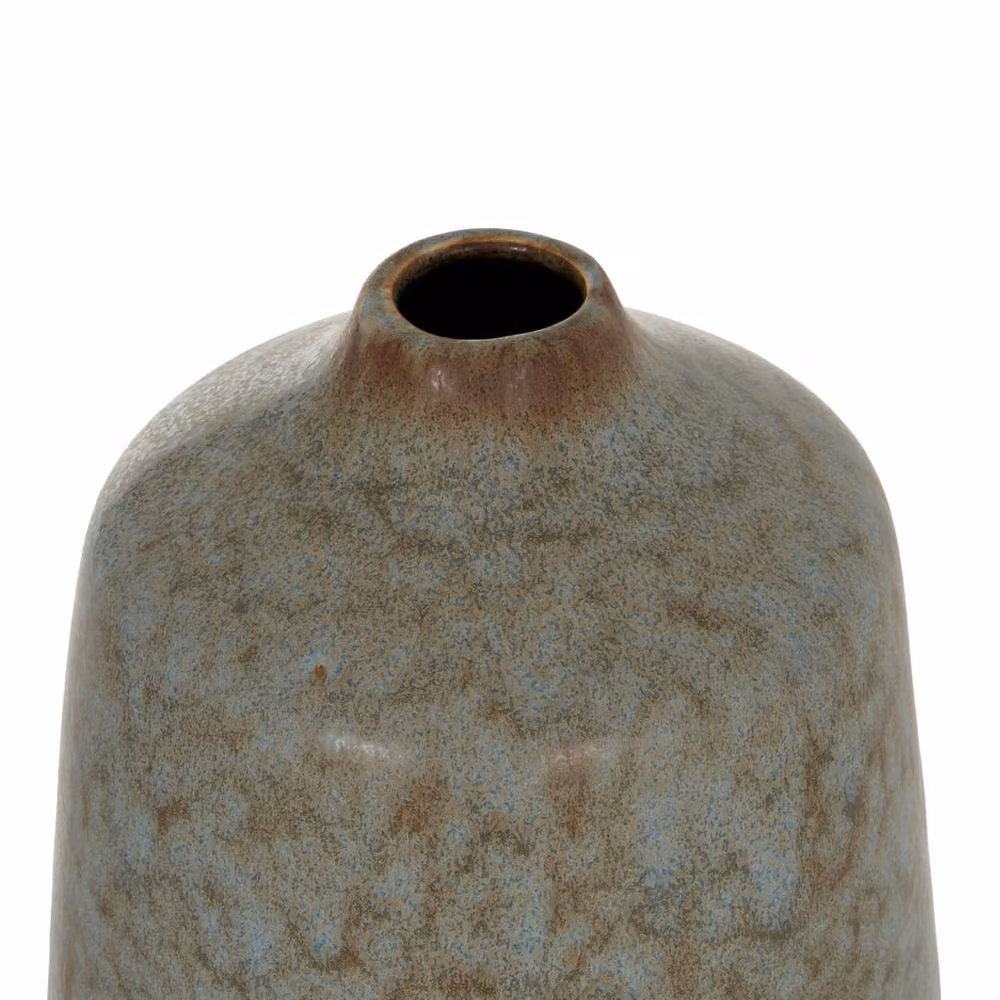 Wyld Haus Kala Rustic Ceramic Tabletop Bottle Vase in Grey, Brown and Blue, H 47.0 cm x W 21.0 cm x D 21.0 cm – 3