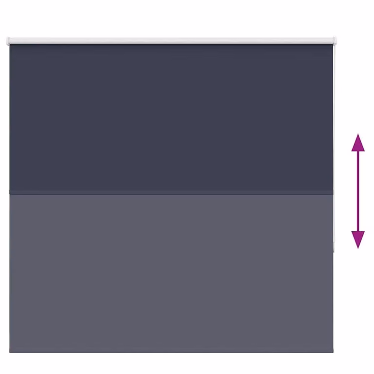 Berkfield Home Blackout Thermal Insulating Roller Blind in Navy, W: 125 cm, H: 230 cm