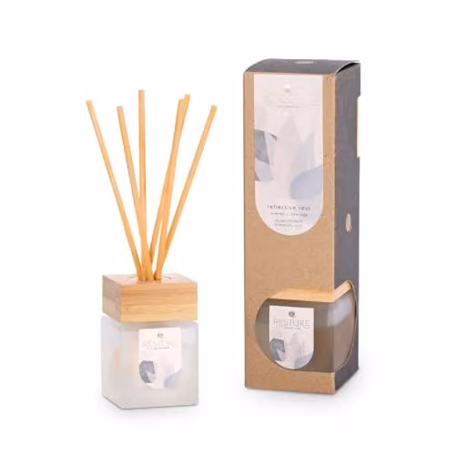 Heart & Home Restore Reed Diffuser in Reflective Rest with Natural Woody Essential Oils