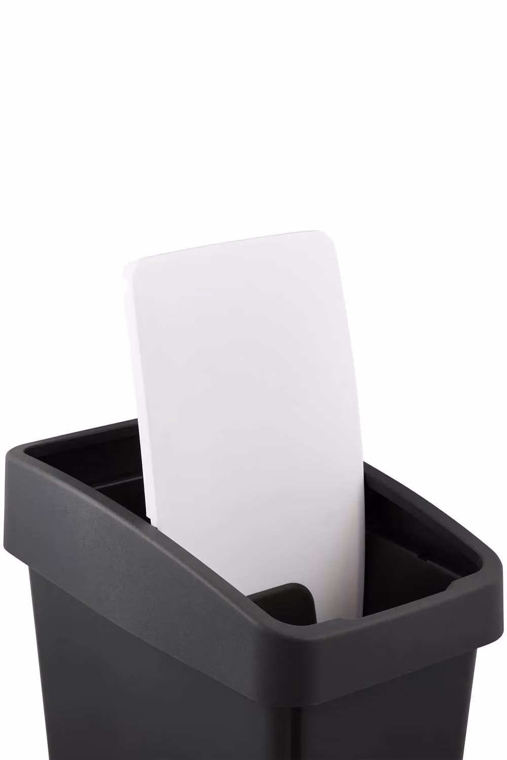Keeeper Premium Waste Bin with Flip Lid, 25 Litre, Black or Grey – 2
