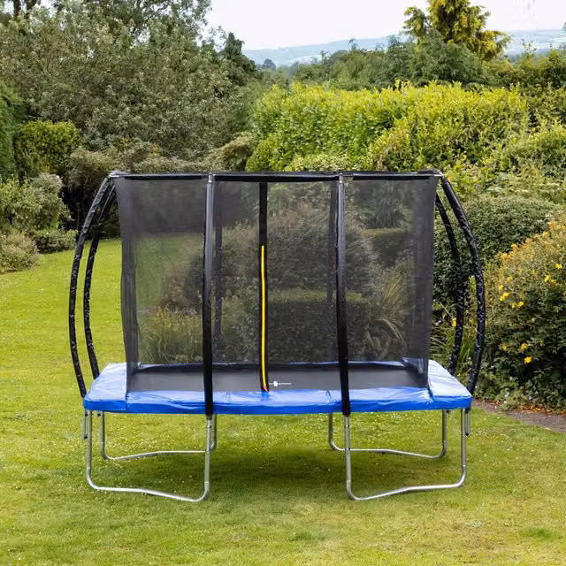 Leapfrog Blue and Green Internal Mini Trampoline Package with Safety Net and Steel Frame