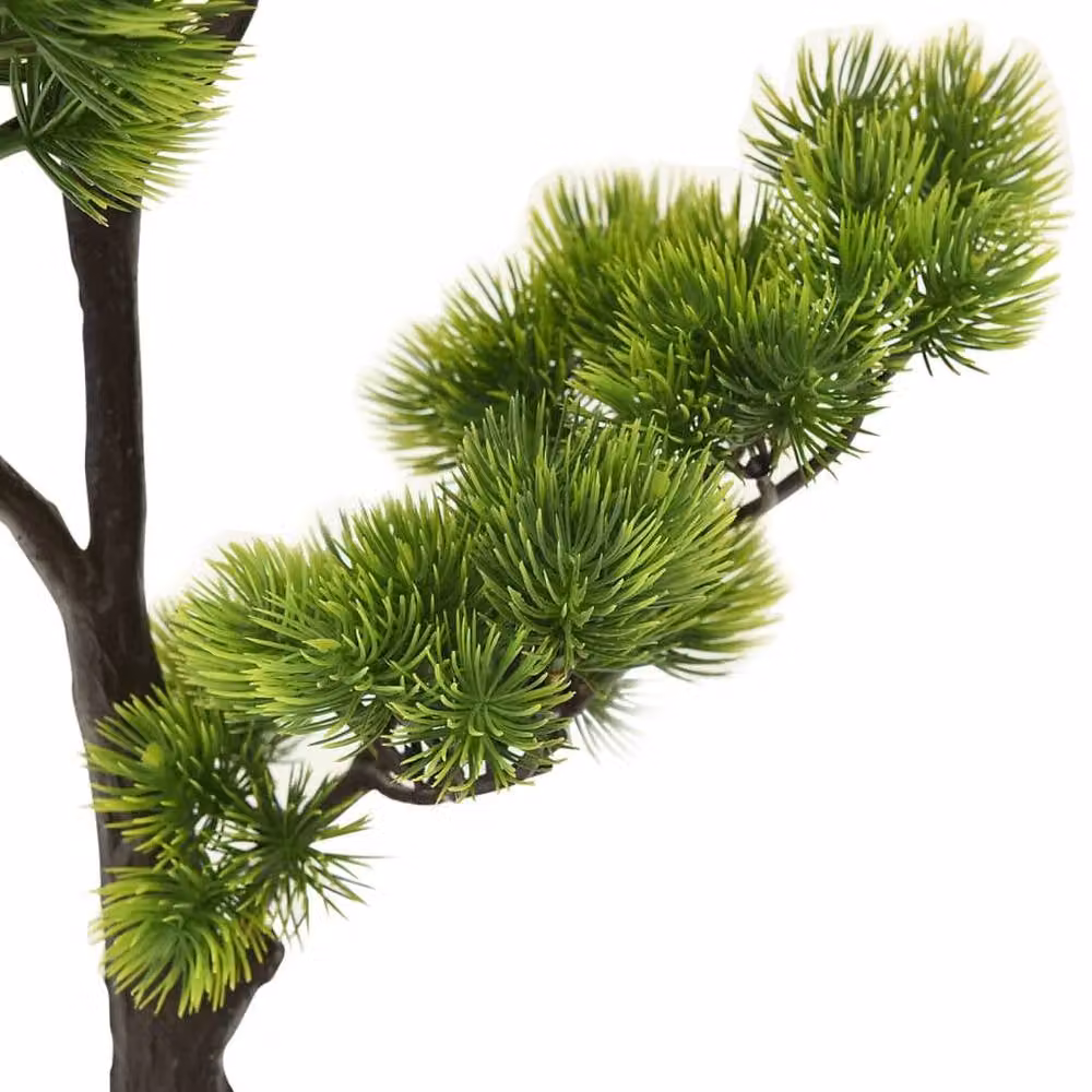 Berkfield Home Realistic Artificial Pinus Bonsai Tree in Black Pot, Green, Height: 60 cm – 4