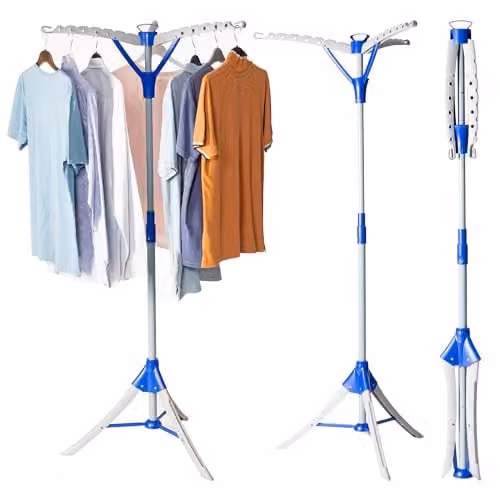 Homefront Portable Rotary Tripod Clothes Airer, Silver, Height: 159 cm – 2