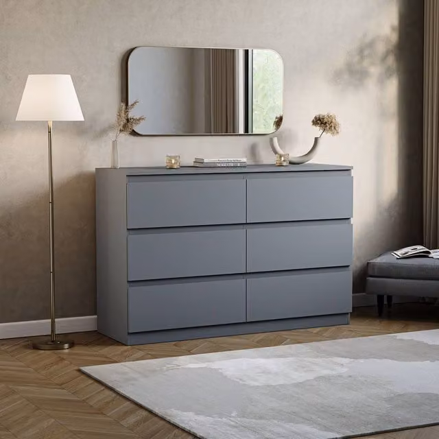 HD Designs Denver 6 Drawer Chest of Drawers in Grey – 1