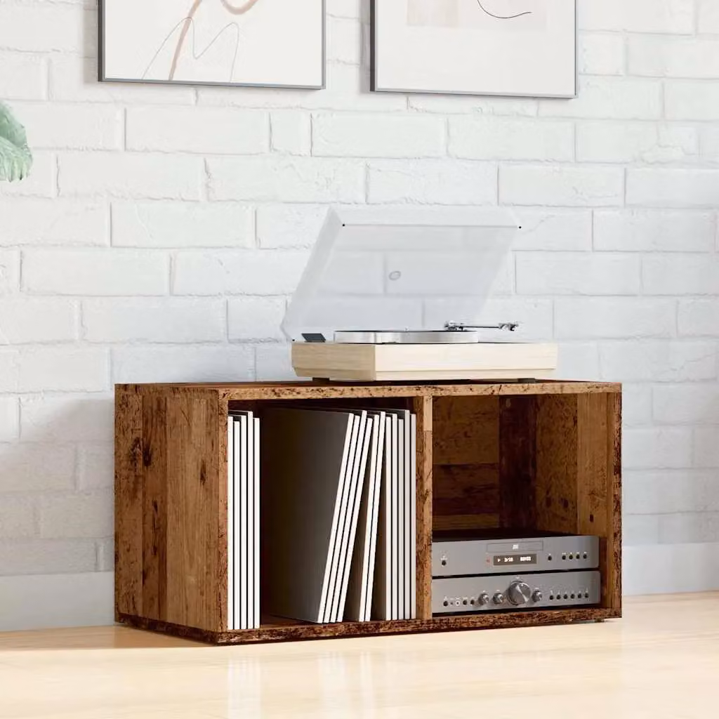 Berkfield Home LP Storage Box in Old Wood Brown, W/D/H: 69.5 x 34 x 36 cm – 3