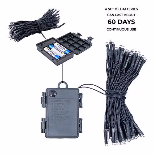 The Christmas Workshop 100 LED Multi-Coloured Christmas Lights, Battery Operated, 9.9 Metres – 2