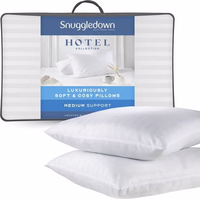 Snuggledown Hotel Luxuriously Soft Cosy White Hollow Fibre Pillow for Adults