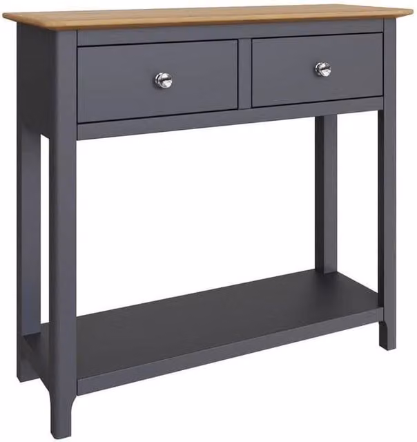 KORVIXA 2 Drawer Console Table in Grey – 1